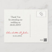 Pretty Red Poppies floral Thank You notes (Back)