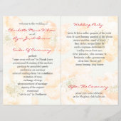 Pretty Red Poppies floral wedding program (Back)
