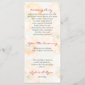 Pretty Red Poppies floral wedding programs (Back)