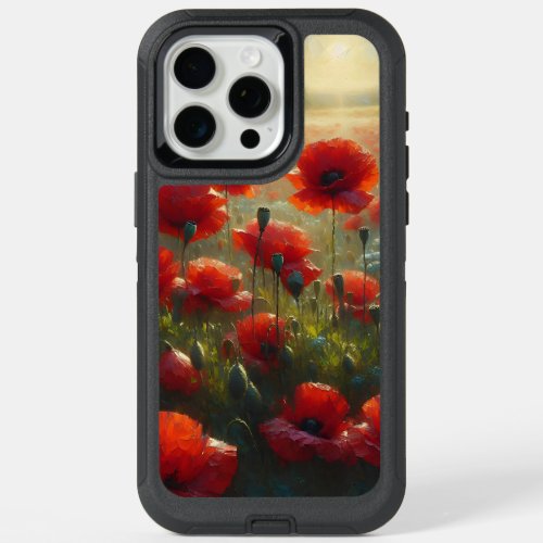 Pretty Red Poppy Field on a Summer Day   iPhone 15 Pro Max Case