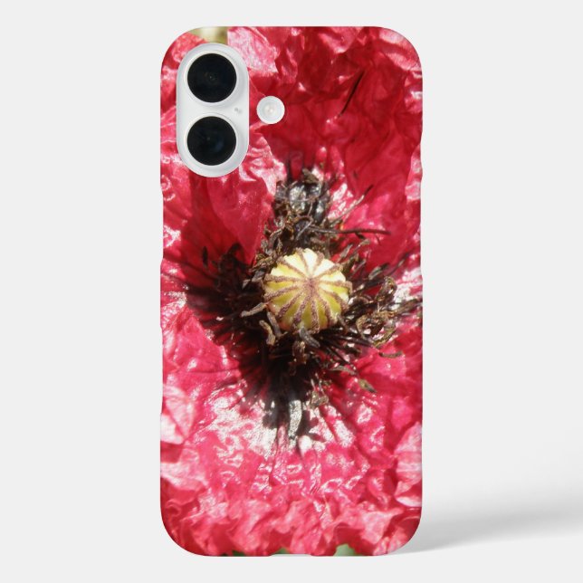 Pretty Red Poppy Flower Macro Case-Mate iPhone Case (Back)