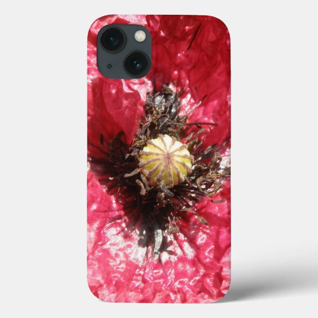Pretty Red Poppy Flower Macro iPad Mini Case (Back)