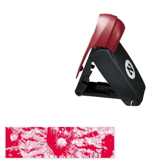 Pretty Red Poppy Flower Macro Pocket Stamp (Open with Design)