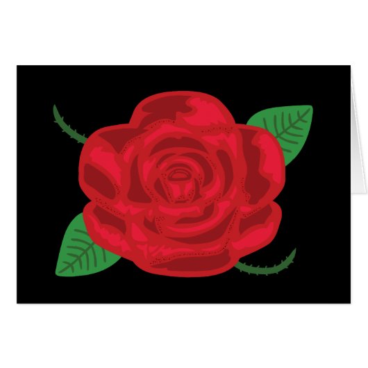 Pretty Red Rose Cards (Front Horizontal)