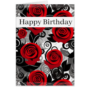 Pretty Red Roses Greeting Card