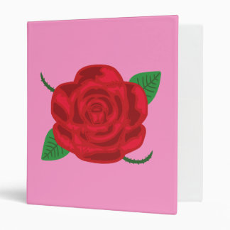 Pretty Red RoseThis beautiful rose art illustratio Binder