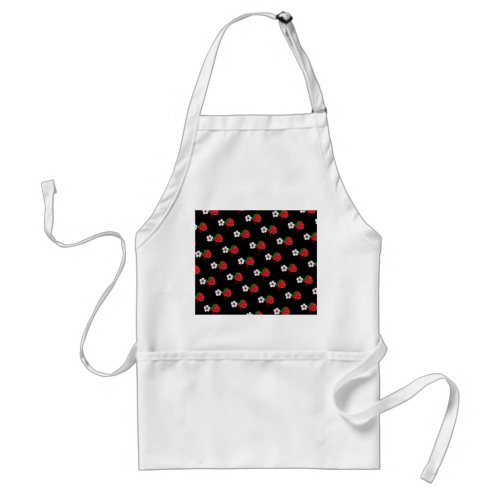 Pretty Red Strawberries Adult Apron