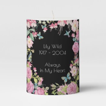Pretty Remembrance In Memory Candle by funny_tshirt at Zazzle