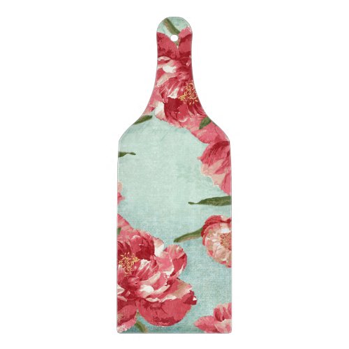 Pretty Retro Flower Chintz Peonies Personalized Cutting Board