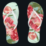 Pretty Retro Flower Fashion Chintz Peony n Bird Flip Flops<br><div class="desc">Matching fashion accessories make a perfect gift for a Couple's Shower or Bridal Shower Party Present for the bride that is using this as her invitation suite. Modern, pretty retro flower stylized peonies in bright fresh colors especially perfect for Spring or Summer weddings. This Wedding Invitation Set or Collection is...</div>