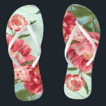 Pretty Retro Flower Fashion Chintz Peony n Bird Flip Flops<br><div class="desc">Matching fashion accessories make a perfect gift for a Couple's Shower or Bridal Shower Party Present for the bride that is using this as her invitation suite. Modern, pretty retro flower stylized peonies in bright fresh colors especially perfect for Spring or Summer weddings. This Wedding Invitation Set or Collection is...</div>
