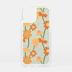 Pretty retro muted 1970s flowers speck iPhone 12 mini case
