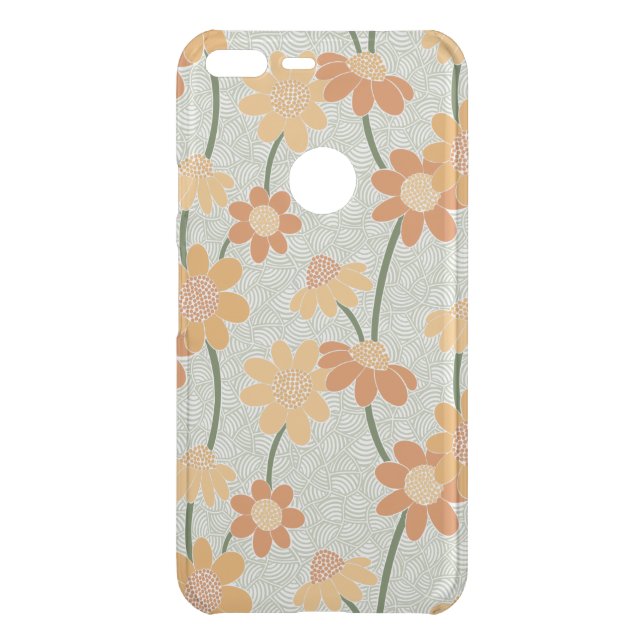 Pretty retro muted 1970s flowers uncommon google pixel XL case (Back)