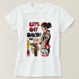 Pretty retro Tattooed Lady Baking T-Shirt
