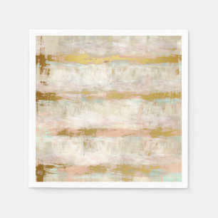 Pretty Retro Vintage Watercolor Stripes Pattern Napkins