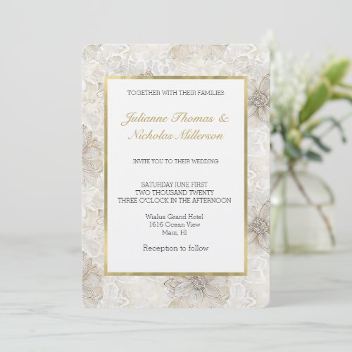 Pretty Romantic Cream Ivory Flowers Wedding