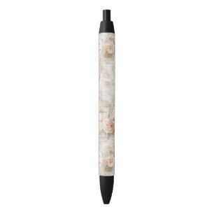 Pretty Romantic Ivory Blush Roses Love Letters Pen