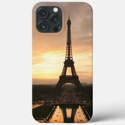 Pretty Romantic Sunset Eiffel Tower Paris France iPhone 13 Pro Max Case