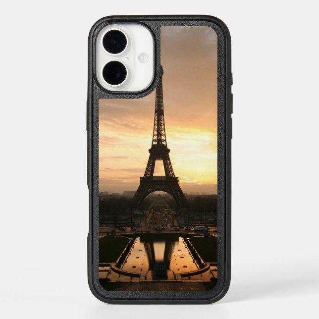Pretty Romantic Sunset Eiffel Tower Paris France Otterbox iPhone Case (Back)