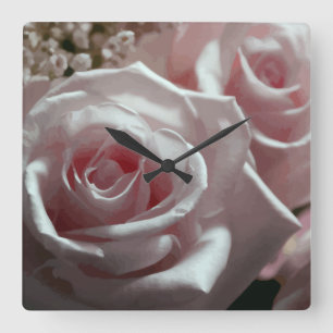 Pretty Rose Flower Wall Clocks
