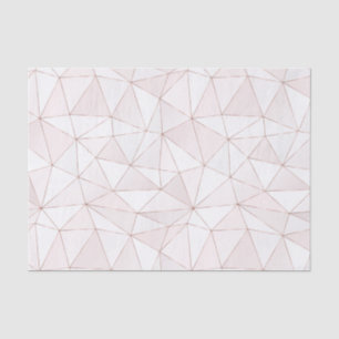 Pretty Rose Gold Foil Geometric Pattern Tissue Paper