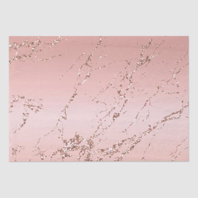 Pretty Rose Gold Glitter Streaks Tissue Paper (Front)