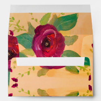 Pretty Rose Patterned Envelope