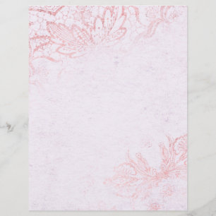 Pretty Rose Pink and Foil Effect Paper