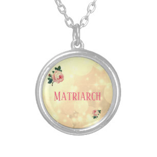 Pretty Roses Matriarch Mother Silver Plated Necklace
