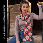 Pretty Roses Pink Red Floral Pattern Long Scarf<br><div class="desc">All-over-print long scarf of pink and red roses pattern. The full-bloomed pink rose and the redbud rose as roses came in one plant pot that my daughter took a picture of. Contact me here or at admin@giftsyoutreasure.com View all my shops https://bit.ly/1St7nHS</div>