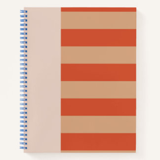 Pretty Rust and Orange stripes pattern  Notebook