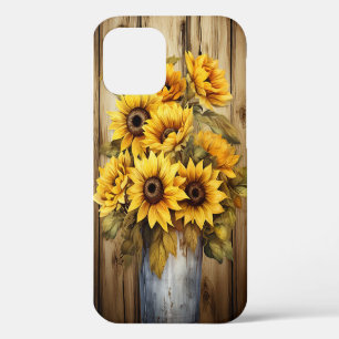 Pretty Rustic Country Sunflowers Floral Flower iPhone 12 Case