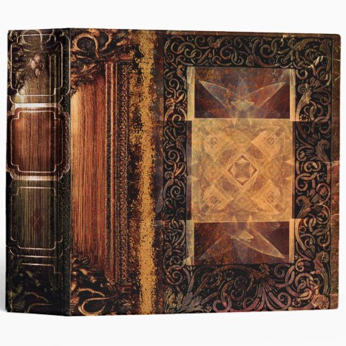 Pretty Rustic Faux Brown Leather Ancient Tome Binder