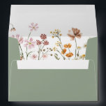 Pretty Sage Green Wildflower Meadow Bridal Shower Envelope<br><div class="desc">Capture the essence of your Wildflower Garden Bridal Shower with our In Bloom Envelopes. Featuring a delightful wildflower design, these envelopes beautifully encapsulate the spirit of blossoming love celebrated during the event. The "In Bloom" garden theme adds a touch of natural beauty and romance to each envelope, creating a cohesive...</div>