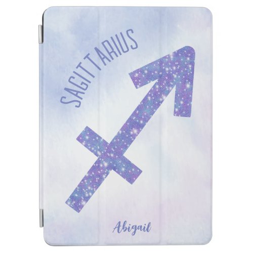 Pretty Sagittarius Sign Personalized Purple iPad Air Cover