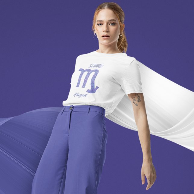 Pretty Scorpio Astrology Sign Custom Birthday T-Shirt (Creator Uploaded)