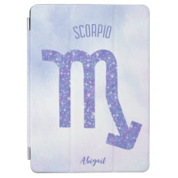 Pretty Scorpio Astrology Sign Personalized Purple iPad Air Cover