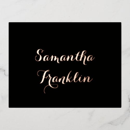 Pretty Script Font Name Black Place Cards