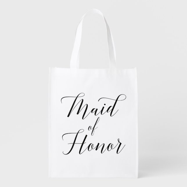 Pretty Script Maid Of Honor Bag (Front)
