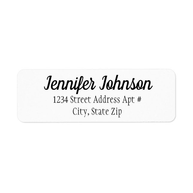 Pretty Script Return Address Envelope Labels (Front)