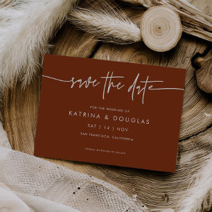 Pretty Script Save The Date Wedding Announcement
