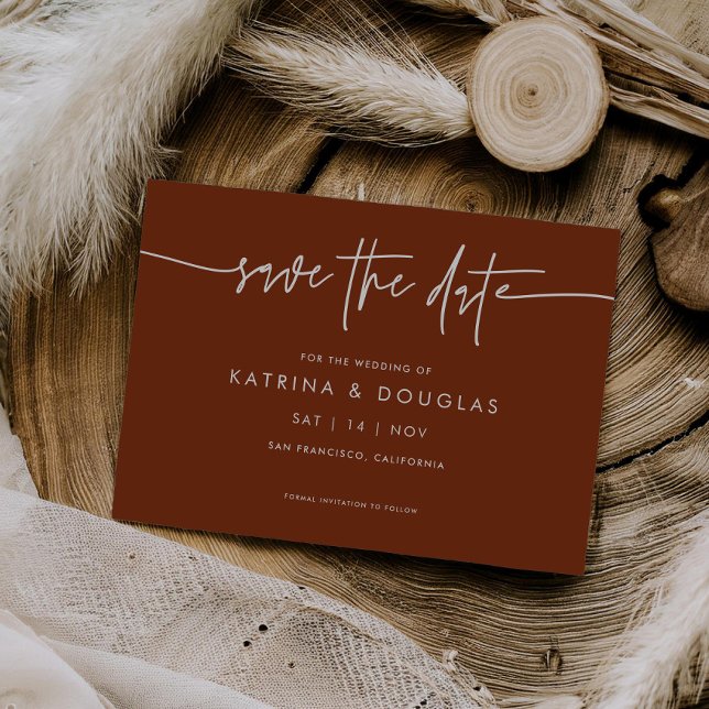 Pretty Script Save The Date Wedding Announcement (Creator Uploaded)
