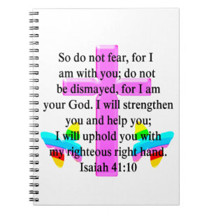 PRETTY SCRIPTURE ISAIAH 41:10 DESIGN NOTEBOOK