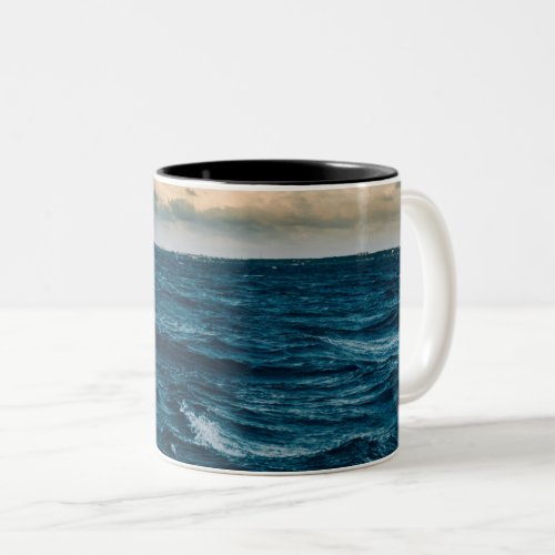 Pretty Sea Landscape Two_Tone Coffee Mug