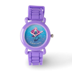Pretty Sea Mermaid Personalized Watch for Girls
