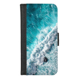 Pretty Sea Waves   Best gift for nature lovers iPhone 8/7 Wallet Case