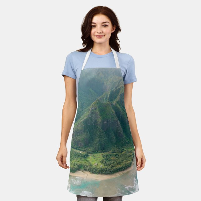 Pretty Seascape Apron (Worn)