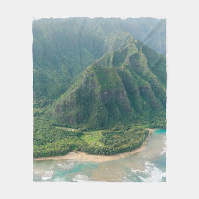 Pretty Seascape Fleece Blanket (Front)