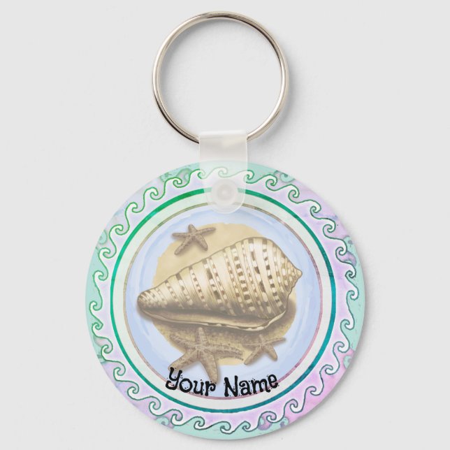 Pretty seashell  keychain (Front)