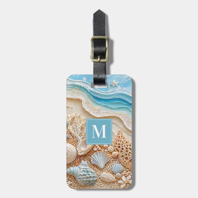 Pretty Seashells Luggage Tag (Front Vertical)